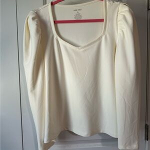 Nine West Ivory Long Sleeve Top